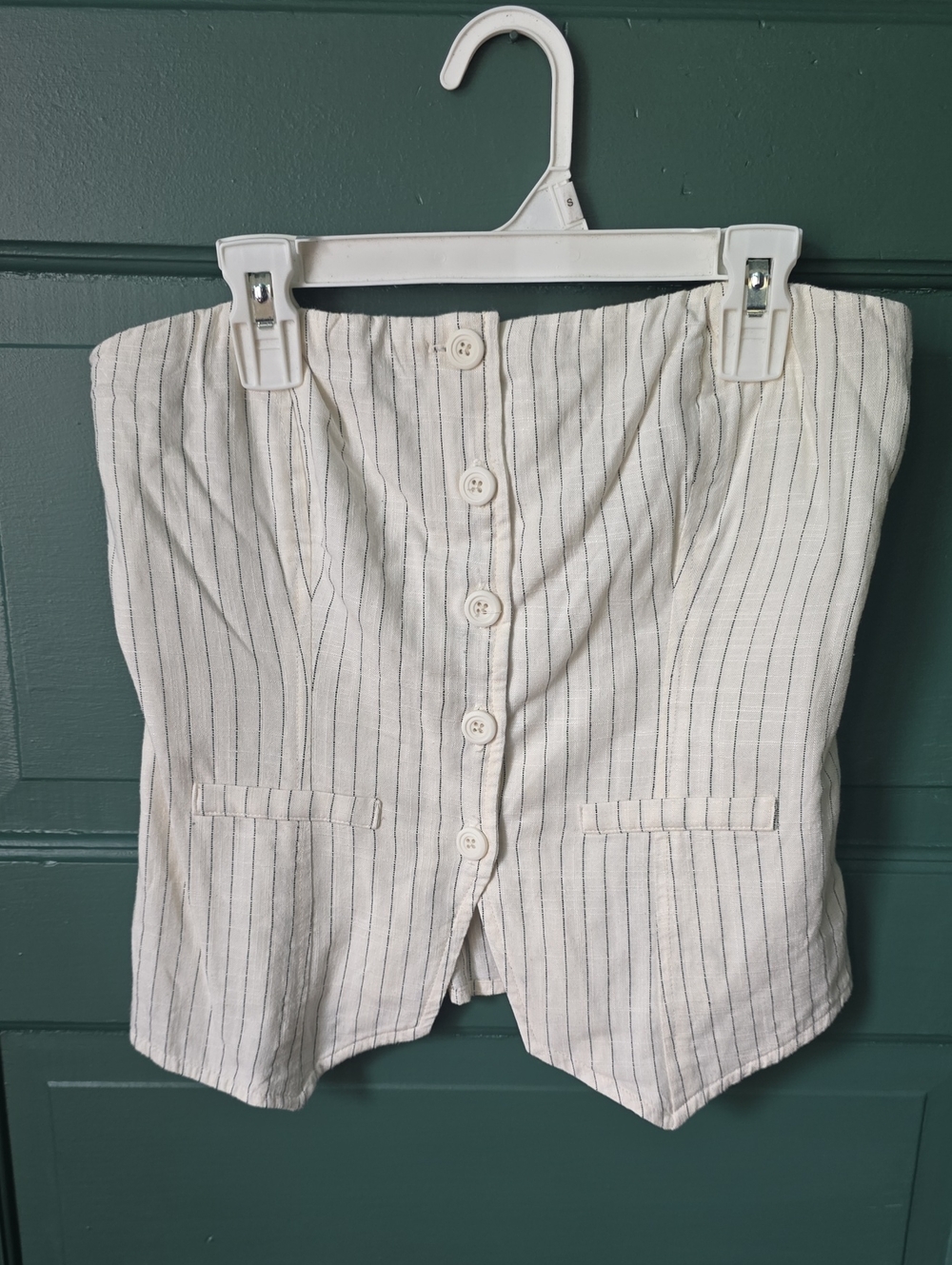 wild fable Cream Pinstripe Crop Top